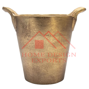 Seau à glace en aluminium plaqué or pour boissons et champagne, idéal pour la décoration de soirées en boîte de nuit - Product Image 5