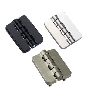 Charnière bout <span class=keywords><strong>à</strong></span> bout d'angle d'ouverture de 180 degrés peinte en noir en alliage de zinc pour charnières de porte et de fenêtre électriques de mini châssis - Product Image 1