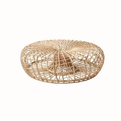 Grande table basse en rotin