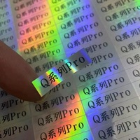 Autocollant laser PVC argenté personnalisé avec surface transparente brillante Étiquettes d'emballage scellées avec logo personnalisé