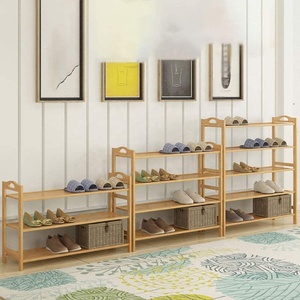 <span class=keywords><strong>Dimensioni</strong></span> durevoli e robuste scarpe Rack 3 livelli fai da te scarpe di bambù autoportanti Organizer per ripiani per ingresso camera da letto domestica - Product Image 1