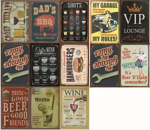 My Garage Decor Bar Pub Home Vintage Style Retro Poster Metal Tin Retro automotive metal wall sign car per supermercato