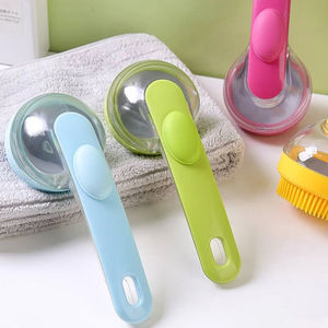 Brosse de bain ergonomique en silicone souple pour animaux de compagnie avec trou de suspension et peigne anti-poils pour la toilettage et le nettoyage des chiens - Vente en gros - Product Image 4