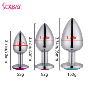 เซ็กซ์เบย์ ปลั๊กเสียบก้นขายดี ทำจากสแตนเลส ปรับแต่งได้ ของเล่นทางเพศแบบเสียบก้น ขยายรูทวารหนัก ปลั๊กโลหะสำหรับผู้ชายและผู้หญิง - Product Image 5
