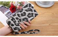 Dompet Kartu Wanita Model Clutch Panjang Persegi Panjang Motif Hewan Kelas Atas, Satu Bagian, Multi-kartu, OEM, Hadiah Hari Ayah