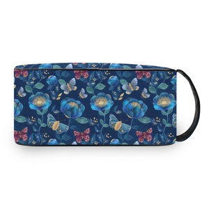 Bolsa de Aseo Portátil de Viaje Unisex con Diseño de Mariposas y Logotipo Personalizado, Bolsa Organizadora de Maquillaje Impermeable para el Cuidado de la Piel - Product Image 3