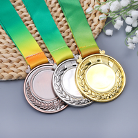 Médaille de football de sport de souvenir en métal personnalisé de vente directe d'usine, médaille vierge personnalisée