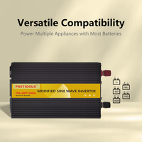 Pretiosus onduleur Intelligent onduleur DC12V à AC 220V 1000W aluminium modifié onduleur à onde sinusoïdale convertisseur de puissance