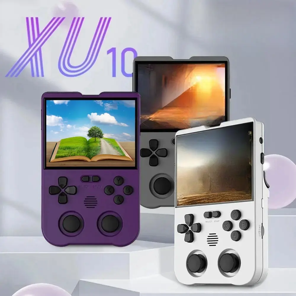 Xu10 레트로 오픈 소스 R365 비디오 Miyoo 미니 플러스 휴대용 박스 콘솔 3.5 인치 Ips 화면 로커 게임 휴대용 게임 플레이어