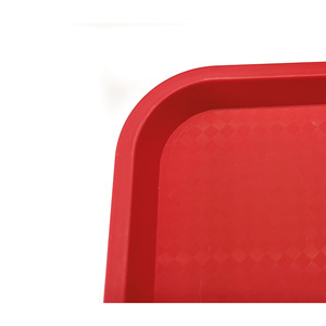 Vassoio rosso per fast food 12x16 pollici con motivo a scacchi, vassoio in plastica resistente - Product Image 2