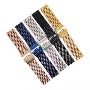 Thickened 4.0mm 18 20 22 24mm Stainless Steel Shark Mesh Charm Watch <b>Strap</b> - Product Image 3