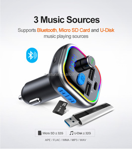 AGETUNR T49c <span class=keywords><strong>el</strong></span> Mp3 Player BT <span class=keywords><strong>5</strong></span>,0 libre de mano tipo-C de carga rápida para Navidad regalo coche FM Transmisor - Product Image 5