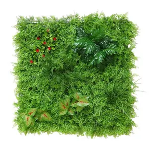 Plantes artificielles verticales personnalisées de style moderne de la jungle Système mural suspendu pour décoration de maison Système mural d'herbe verte