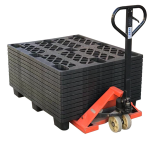 Pallet Nhựa Cứng Xuất Khẩu Pallet Nhựa Đúc Khuôn Phuộc 1200X1200 Pallet Nhựa Màu Đen Giá Rẻ - Product Image 1