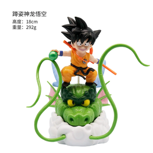Figura de Goku Chibi, <span class=keywords><strong>Shenlong</strong></span>, Nimbus, Goku de la infancia, Modelo de Goku de <span class=keywords><strong>anime</strong></span>, Decoración de escritorio con escena - Product Image 3