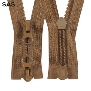 SAS vente en gros de haute qualité double curseurs fermetures à glissière séparables <span class=keywords><strong>fermeture</strong></span> à glissière en nylon à extrémité ouverte à deux voies <span class=keywords><strong>pour</strong></span> vêtements - Product Image 1