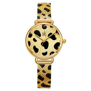 SHENGKE SK แฟชั่นนาฬิกาควอตซ์ออกแบบแรงบันดาลใจนาฬิกาเสือดาวพิมพ์ออกแบบ K0152L