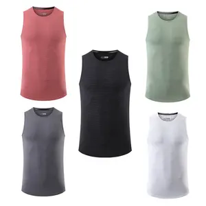 Snel Droog Mouwloos Sportvest Shirt Trainingsvest Fitness Running Heren Tank Top Honingraat Streep Sportkleding Onderhemden