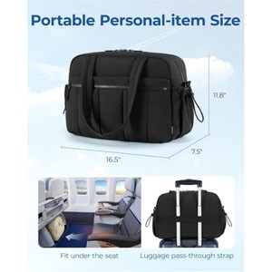Sac de sport unisexe en coton grande capacité avec compartiment à chaussures et fermeture éclair, sac de voyage à bandoulière tendance - Product Image 2