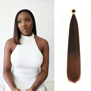 Vente en gros <span class=keywords><strong>de</strong></span> mèches <span class=keywords><strong>de</strong></span> cheveux synthétiques lisses <span class=keywords><strong>de</strong></span> 14 pouces pour tresses, queues <span class=keywords><strong>de</strong></span> <span class=keywords><strong>cheval</strong></span>, extensions <span class=keywords><strong>de</strong></span> cheveux lisses <span class=keywords><strong>de</strong></span> 150 g - Product Image 1