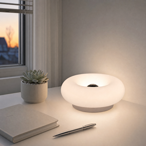 Lámpara de <span class=keywords><strong>Noche</strong></span> Estilo Donut Cremoso para Decoración de Dormitorio, Lámpara LED Táctil Naranja para Ambiente Nocturno - Product Image 3