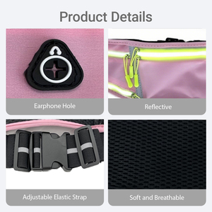 <span class=keywords><strong>Portable</strong></span> Sport extérieur <span class=keywords><strong>ceinture</strong></span> sac bande réfléchissante support pour téléphone voyage multifonctionnel <span class=keywords><strong>ceinture</strong></span> de course - Product Image 4