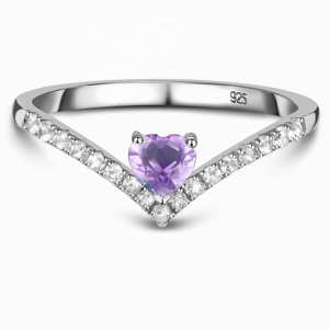 Anillo de Plata 925 con Piedra Lunar en Forma de Corazón, Engaste Pavé, Joyería Fina Romántica para Mujer, Anillo de Compromiso con Gema - Product Image 2