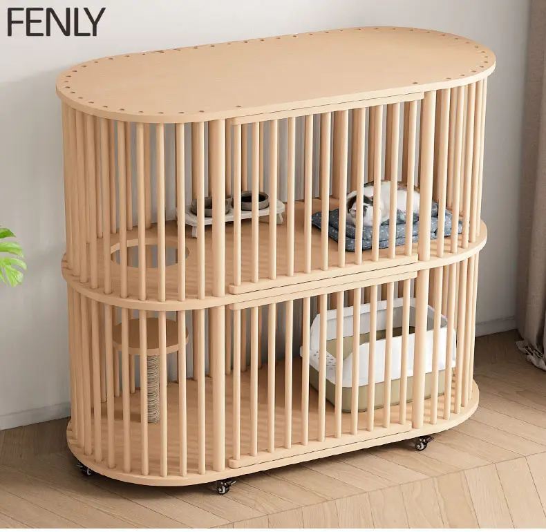 Cage à chat en bois massif intérieur maison Villa armoire à chat maison de chat surdimensionné espace libre luxe 1 pièce ceinture maison pour animaux de compagnie Animal