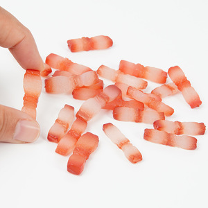 Rebanadas de carne realistas en miniatura y trozos de panceta, accesorios de comida hechos a mano para bricolaje, decoraciones para casas de muñecas - Product Image 3