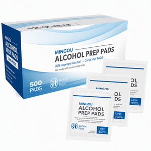 Tamponi Sterili di Grado Medico con Alcol Isopropilico al 70%, Non Tessuti, 3x6cm, Confezionati Singolarmente, Salviette Antisettiche per Uso Domestico Melly 100 - Product Image 1