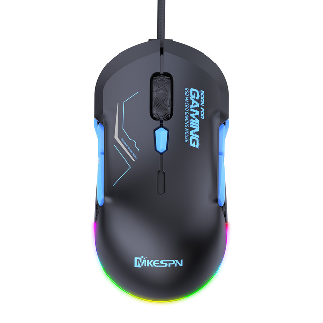 MKESPN X12 Programmable Buttons Mouse Left Right Hand Symmetrical 10-button RGB Macro Defines Gaming USB Wired 12800DPI Mouse