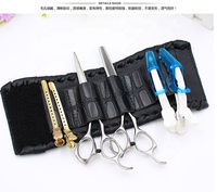 VINNIE BARBER ACCESSOIRES TITULAIRE PROFESSIONNEL BARBER OUTILS HOLSTER NOIR CISEAUX POIGNET-POCHETTE