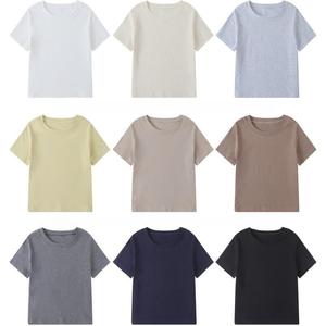Camiseta de entrenamiento personalizada a granel <span class=keywords><strong>comprar</strong></span> Oversize 3D bordado compresión básica Blanc Slim Fit cuello redondo imagen <span class=keywords><strong>camisetas</strong></span> <span class=keywords><strong>para</strong></span> mujeres - Product Image 4