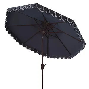 高品质定制户外花园可调100% 聚酯铝八角市场太阳伞