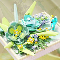 MJI 13060 Blocs de construction créatifs DIY, cadre photo, bouquet de fleurs en blocs de construction simulés pour la Saint-Valentin, décoration, cadeaux