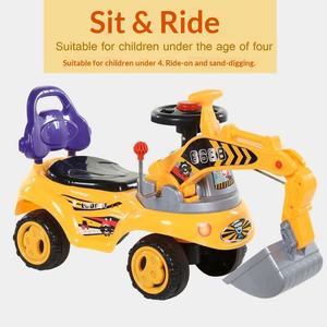 سيارة حفار للأطفال تعمل بالبطارية بأربع عجلات، لعبة سيارة متأرجحة للأطفال من <span class=keywords><strong>2</strong></span>-4 سنوات، مع موسيقى وإضاءة، مصنوعة من البلاستيك ABS المريح - Product Image 2