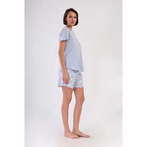 Conjunto de Pijama para Mujer, Talla XXL, Cuello Redondo, Manga Corta, Chaqueta Ovalada, Cómodo - Product Image 3