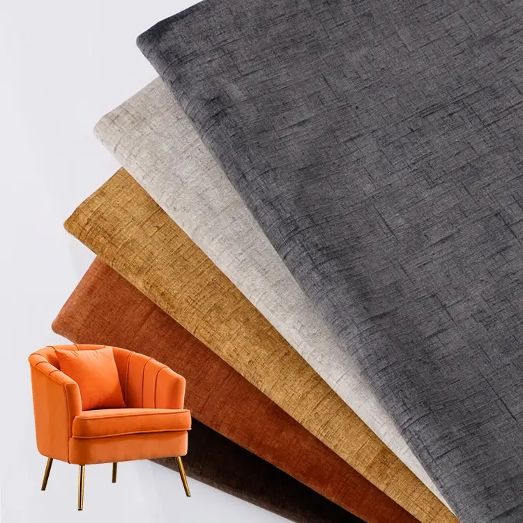 Bọc 100% polyester hometextile phòng khách sofa Velour vải Hà Lan nhung in sofa vải với lông cừu ủng hộ
