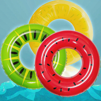 Anpassbarer, faltbarer PVC-Schwimmring, rund, Unisex, für Kindersicherheit, Strandparty