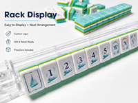 Tuiles de Mahjong Personnalisables Oh My Mahjong – 160 Pièces, Luxe Moderne, Acrylique 4 Couches, Thème Océan, Non Toxique, Écologique