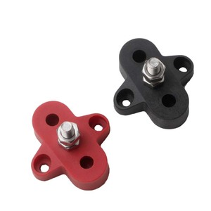 Heavy Duty Dual Terminal Connecting Rod M10 Wiring Bolt For Car Boat Steel Black Accessory - Product Image 3