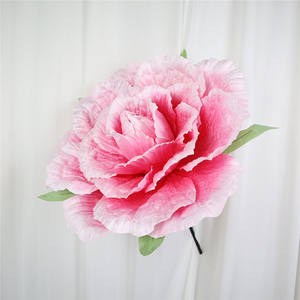Tête de fleur géante en velours artificiel, décoration florale pour les événements de mariage - Product Image 2