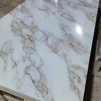 Paneles de Pared Modernos de PVC de 3mm, Ligeros y Duraderos, con Diseño Encastrable y Aspecto de Mármol, Impermeables, para Sala de Estar, Gimnasio, Baño y Cocina