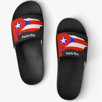 Exquises pantoufles à thème Porto Rico, conçues pour la maison et l'extérieur, un cadeau pour les amis, pantoufles confortables et antidérapantes.