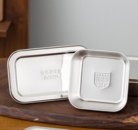 Récipients de stockage des aliments en acier inoxydable avec couvercle Boîte à bento pour la préparation des repas Boîte à lunch pour le four, lave-vaisselle et congélateur