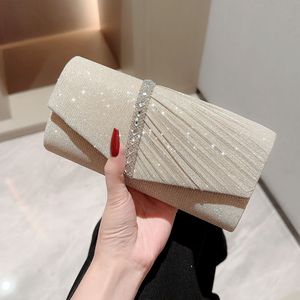 Pochette enveloppe scintillante en strass pour femme, sac à main de soirée en cristal, pochette de princesse étincelante pour fête, mariage, bal de promo, petite pochette à main - Product Image 3