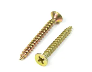 China DIN7505 MDF Fiberboard Screw/Double Pozi Countersunk Tornillos Spax Screws/Chipboard Screw