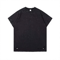 Herens oversized grijze korte mouw O-hals gepersonaliseerde 100% katoenen anti-UV gebreide casual streetstyle effen T-shirt