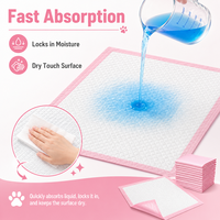 Tapis d'apprentissage de la propreté pour chiots roses, avec couche supérieure gaufrée douce, noyau absorbant l'humidité et emballage personnalisé pour la vente au détail