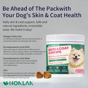 Tratamientos para la Piel y el Pelo de Mascotas OEM/ODM con DHA, Biotina y Vitaminas C y E para Suavizar la Piel y el Pelo de Deliciosos Masticables para Gatos - Product Image 2